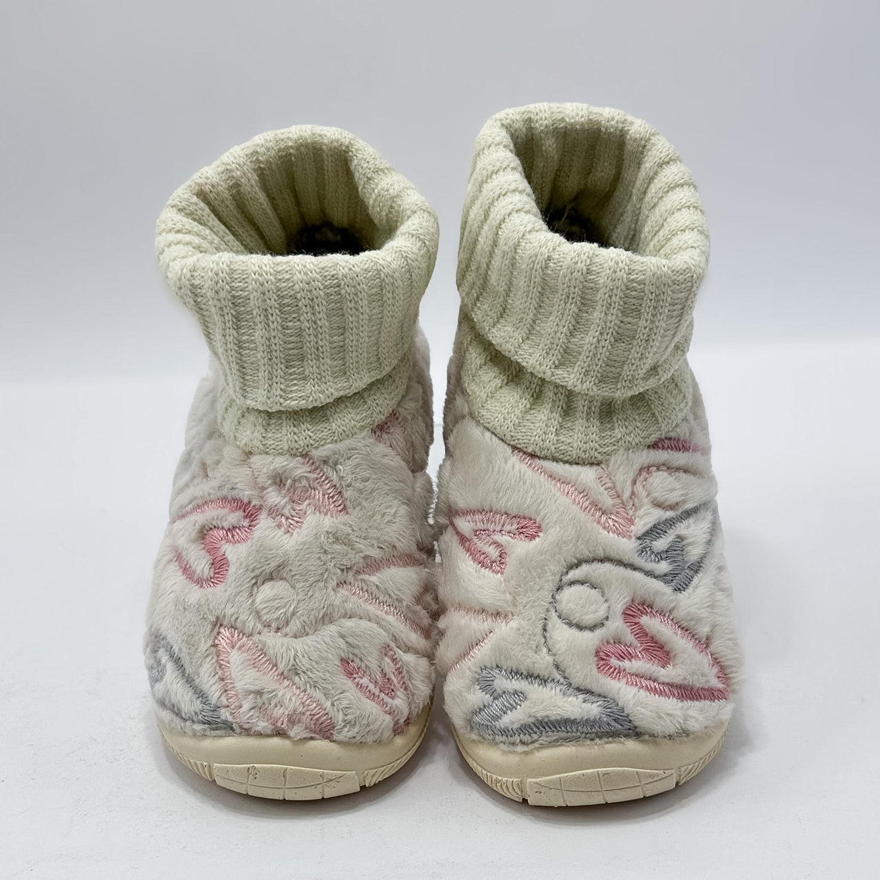 Puchitos 1002 Crudo Corazones Zapatillas de Casa Infantil - imagen 1