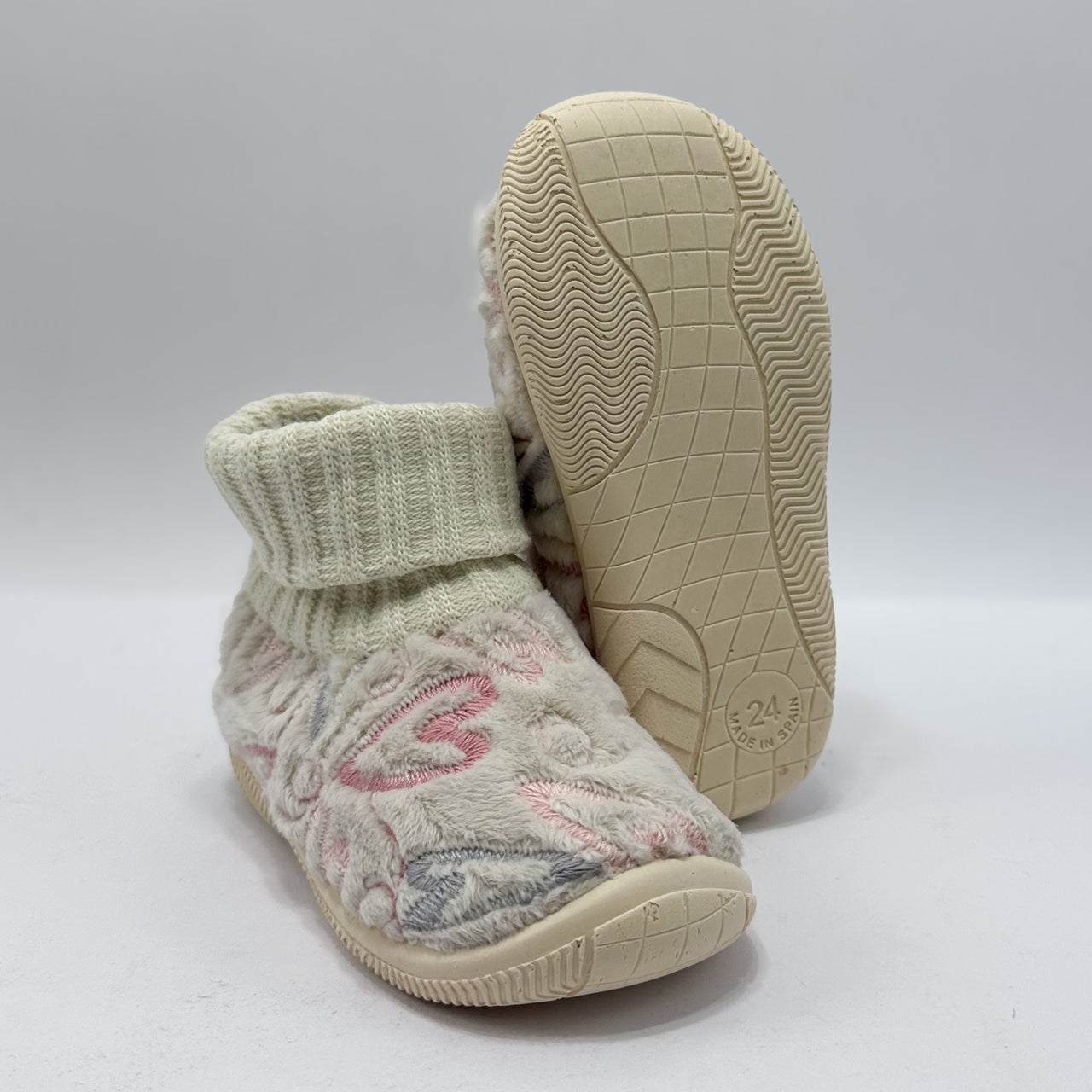 Puchitos 1002 Crudo Corazones Zapatillas de Casa Infantil - imagen 3