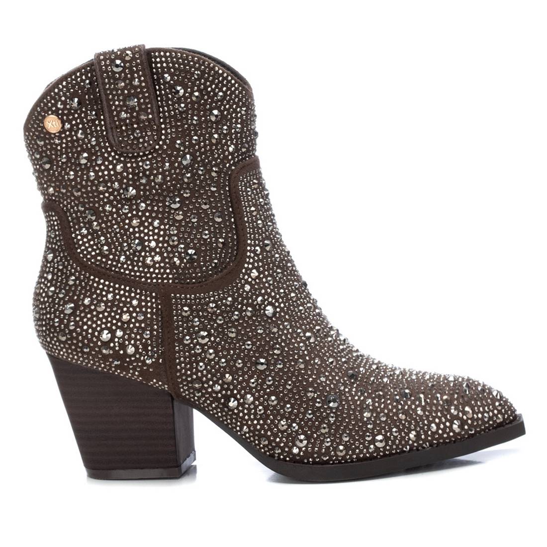 XTI 141723 Botín Cowboy de Antelina para Mujer Taupe - imagen 1