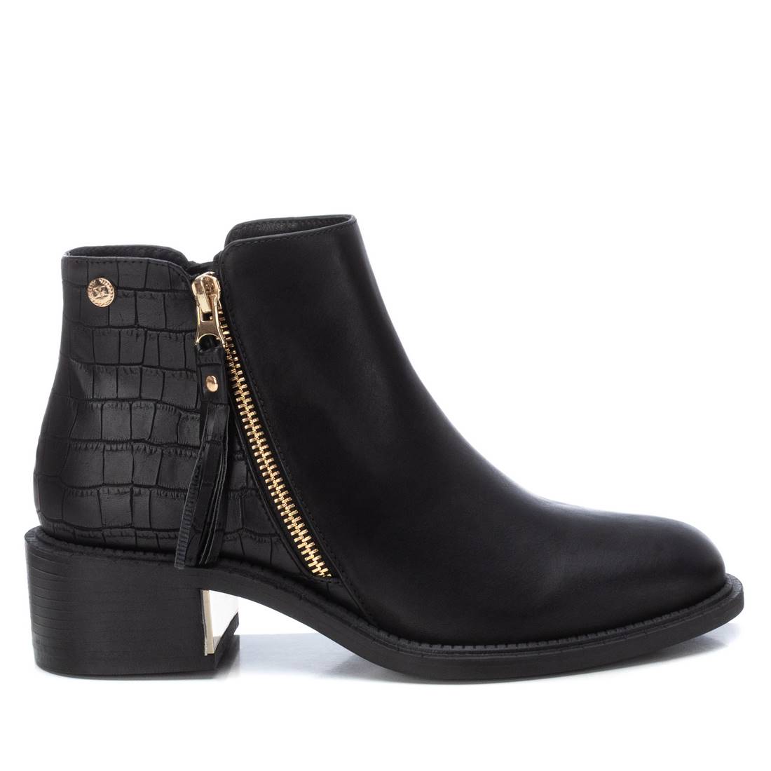 XTI 143102 Botín de Tacón Bajo para Mujer Negro - imagen 1