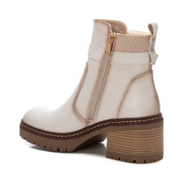 XTI 143371 Botín Motero de Tacón para Mujer Beige - imagen 3