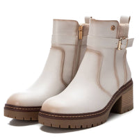 XTI 143371 Botín Motero de Tacón para Mujer Beige - imagen 4