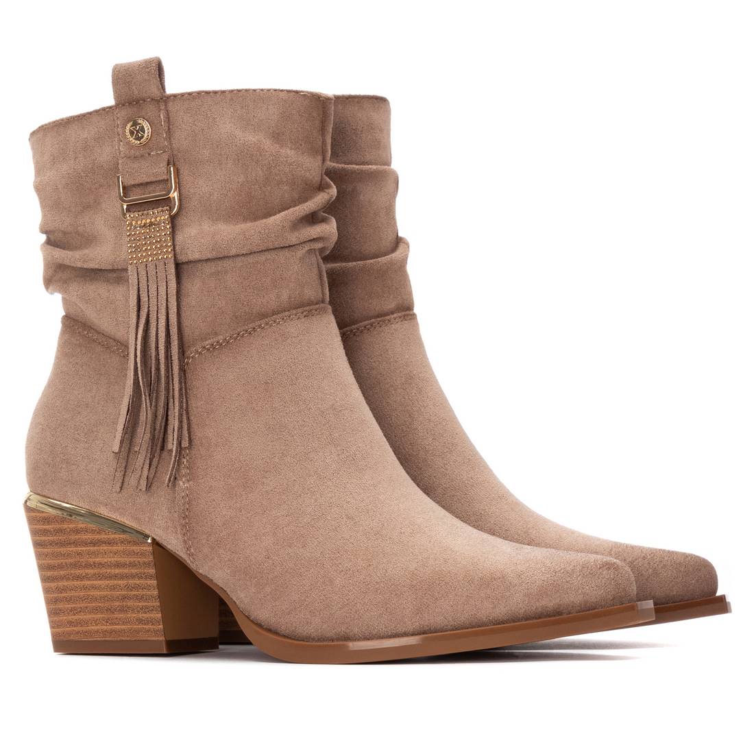XTI 144461 Botín Cowboy con Flecos para Mujer Beige - imagen 4