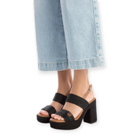 REFRESH 171940 Negro Sandalia Mujer