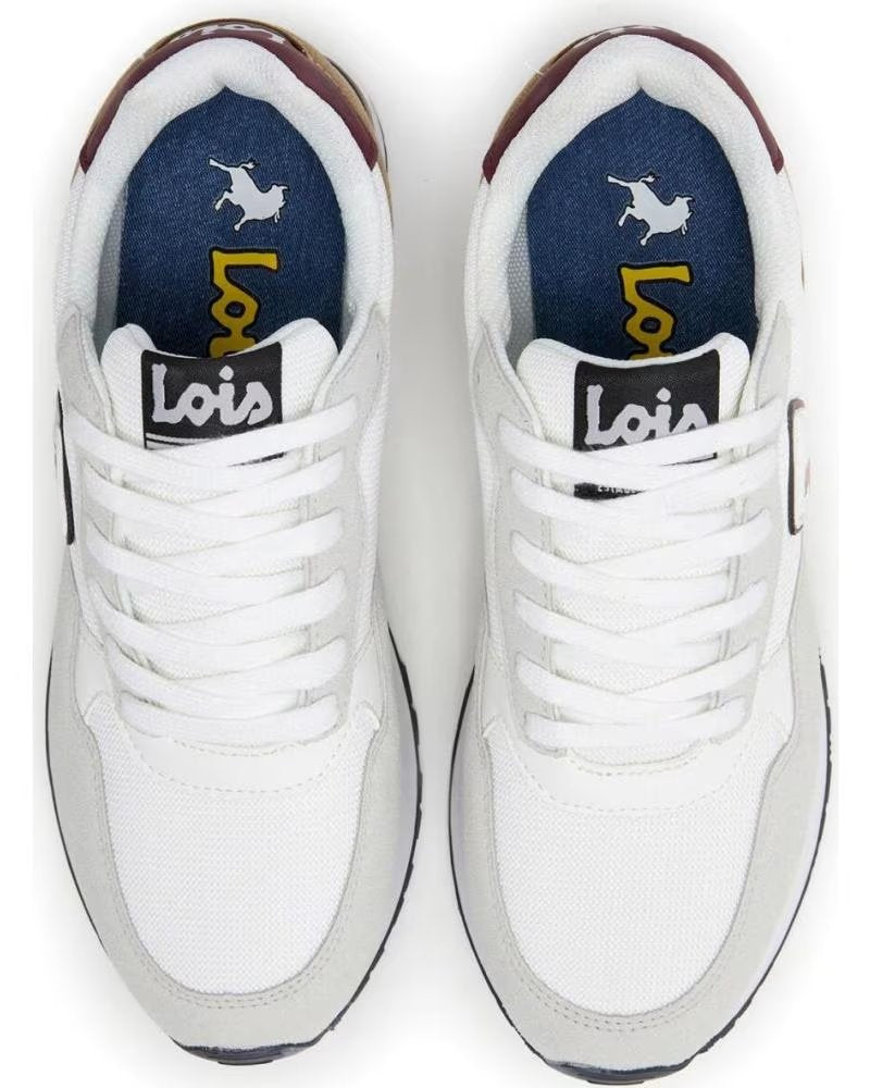 Lois 64401/506 Zapatilla Running Casual Hombre Blanco Beige - imagen 3