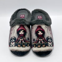Gema García 7000-13 Niña y Perro Gris Zapatillas de Casa Mujer - imagen 1