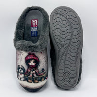 Gema García 7000-13 Niña y Perro Gris Zapatillas de Casa Mujer - imagen 3