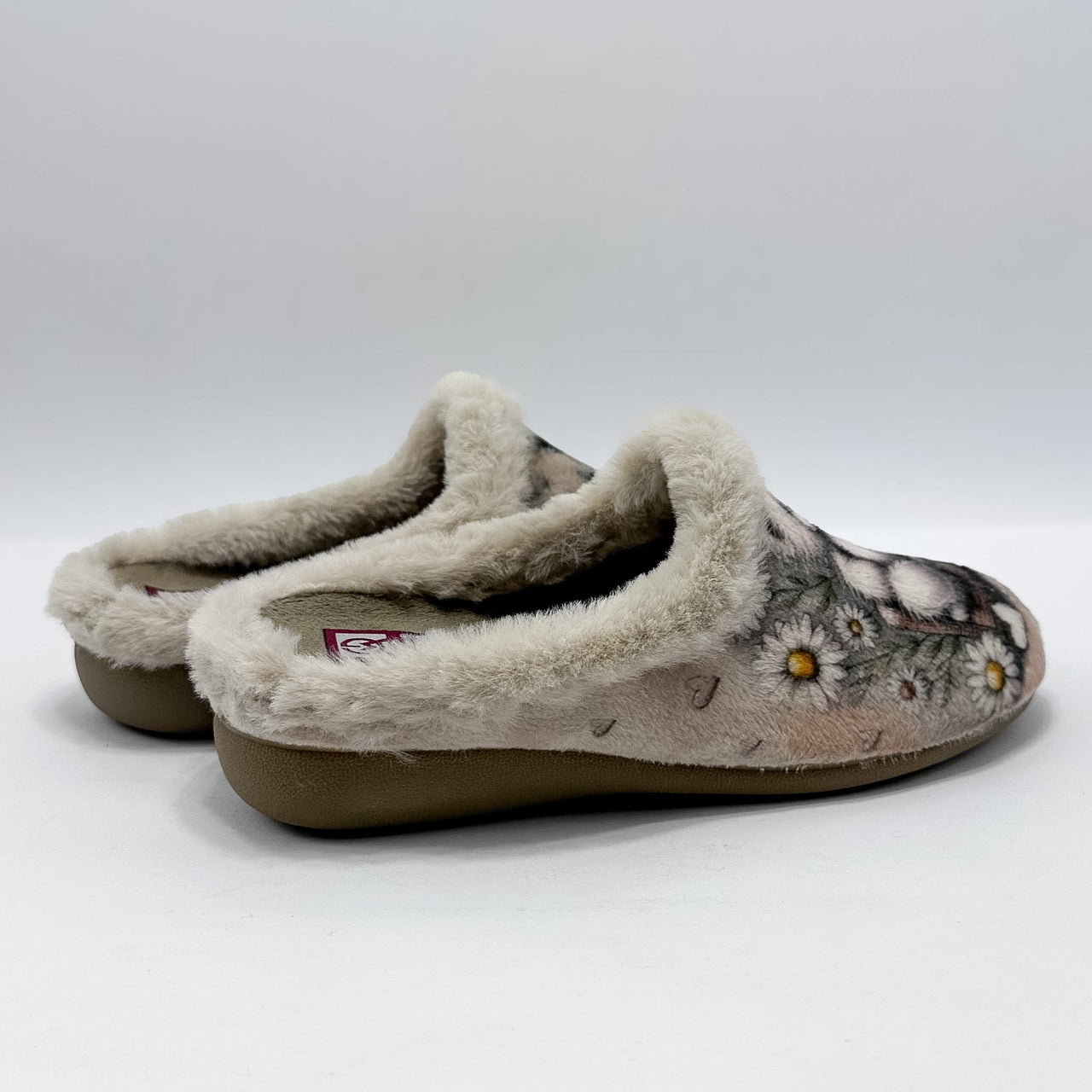 Gema García 7000-33 Oso y Margaritas Zapatillas de Casa Mujer - imagen 2
