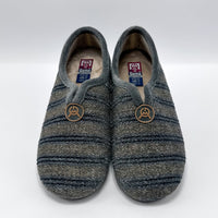 Gema García 7008-3 Rayas Gris Zapatillas de Casa Hombre - imagen 1