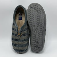 Gema García 7008-3 Rayas Gris Zapatillas de Casa Hombre - imagen 3