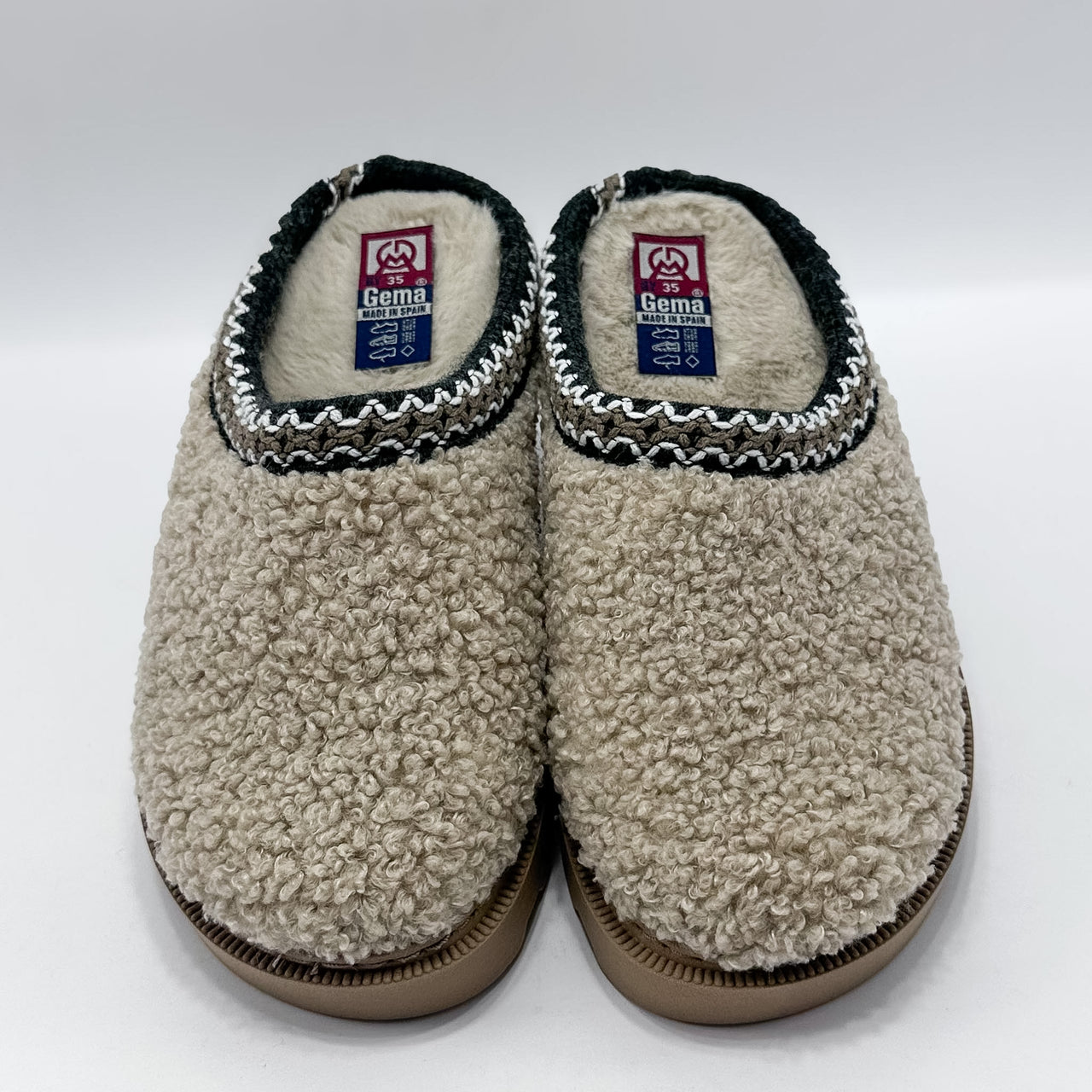 Gema García 8650-8 Borreguito Beige Zapatillas de Casa Mujer - imagen 1