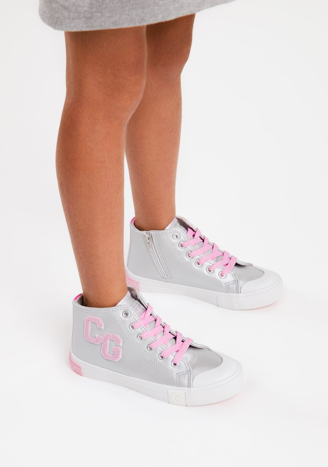 Zapatilla abotinada Conguitos COSH264004 para niña plata - imagen 4