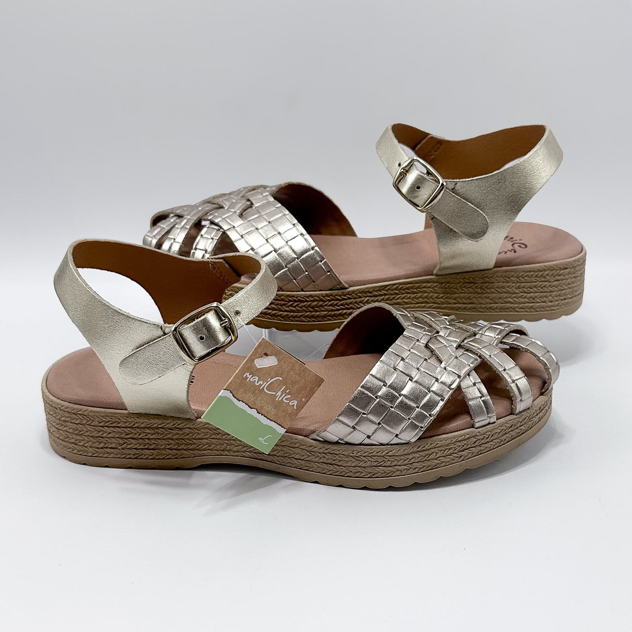 MariChica 122 Platino Sandalia Mujer