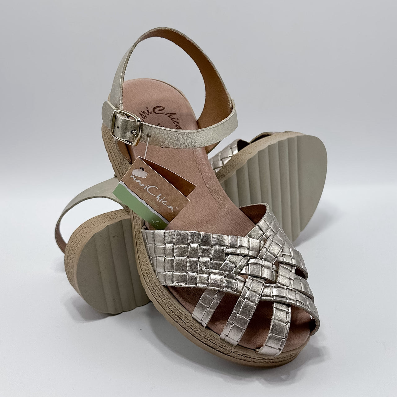 MariChica 122 Platino Sandalia Mujer