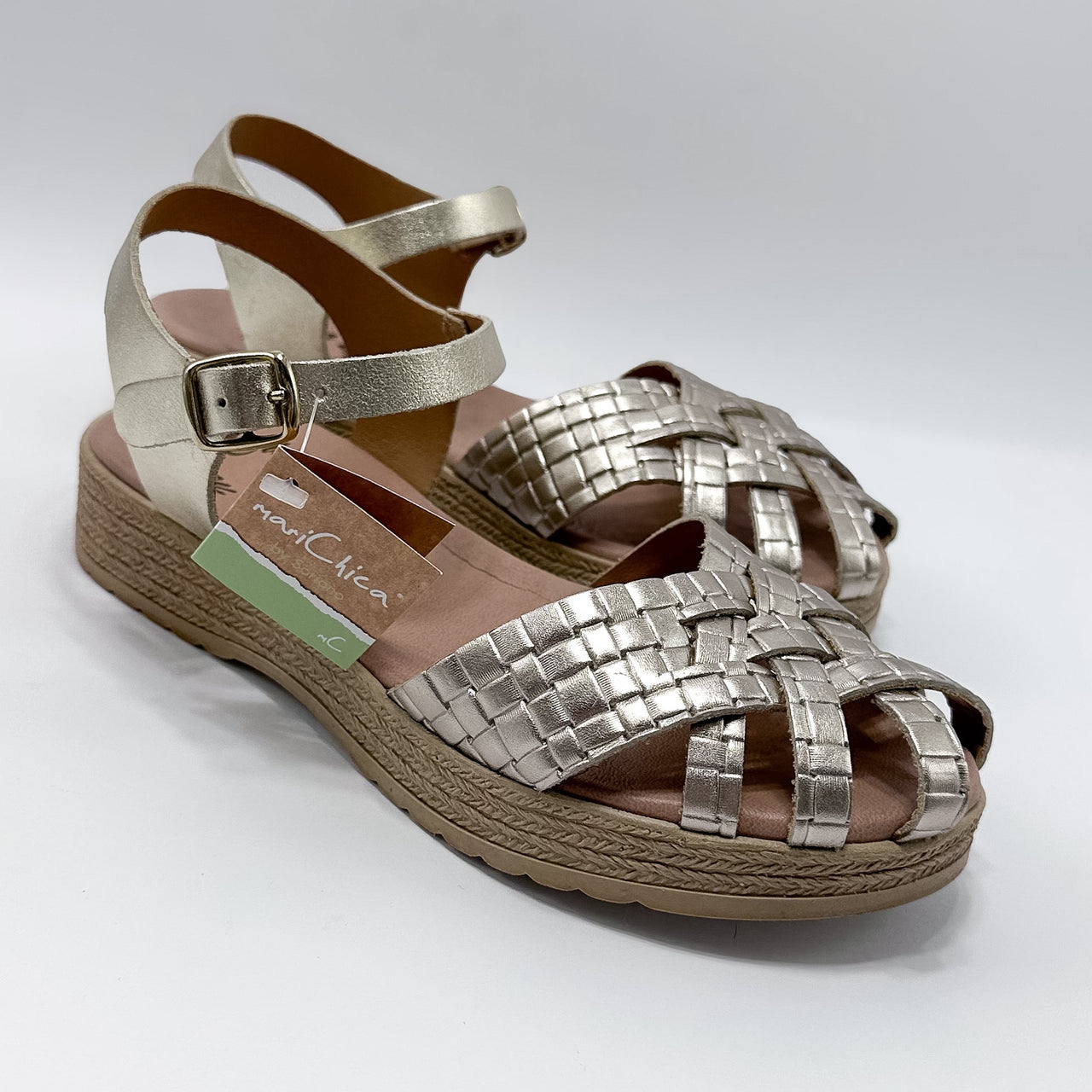MariChica 122 Platino Sandalia Mujer
