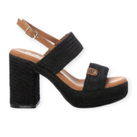 REFRESH 171940 Negro Sandalia Mujer