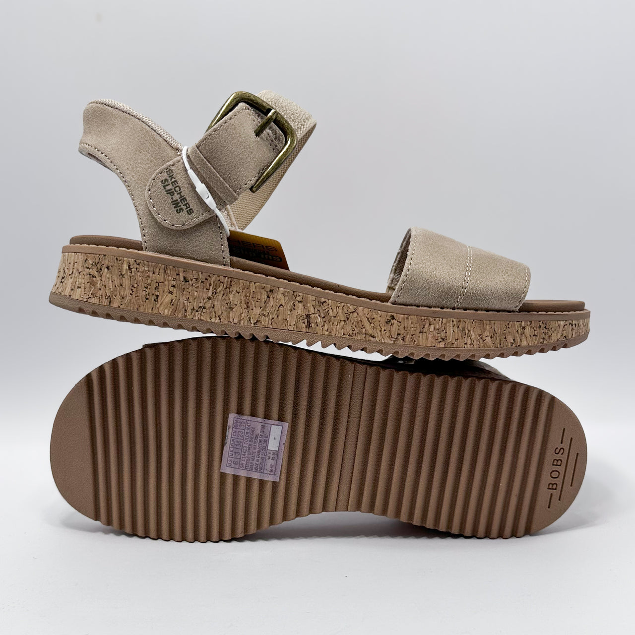 Skecher 114423/NAT Bobs Sun Vibe-Be Corky Sandalia Mujer
