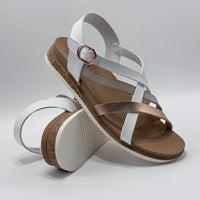 Skechers 114709/WHT BOBS Desert Kiss Low - Peak Rank Sandalia Mujer