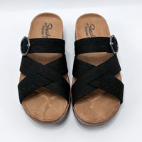 Skechers 119870/BLK Comfort Meets Paradise Sandalia Mujer