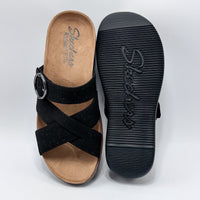 Skechers 119870/BLK Comfort Meets Paradise Sandalia Mujer