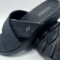 Skechers 141420/BKGY Go Walk Flex Sandal - Impressed Sandalia Mujer