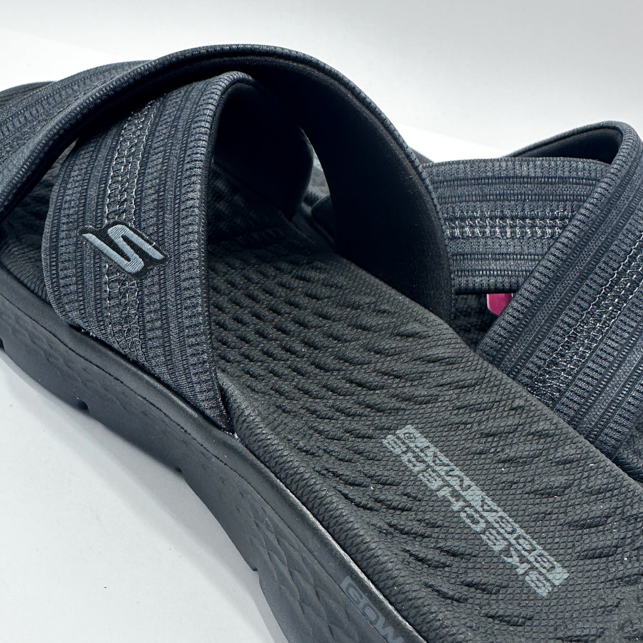 Skechers 141420/BKGY Go Walk Flex Sandal - Impressed Sandalia Mujer