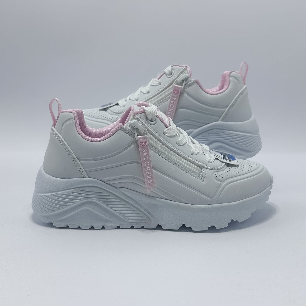 Skechers 310387L/WHT Uno Lite Easy Zip Zapatilla Kids