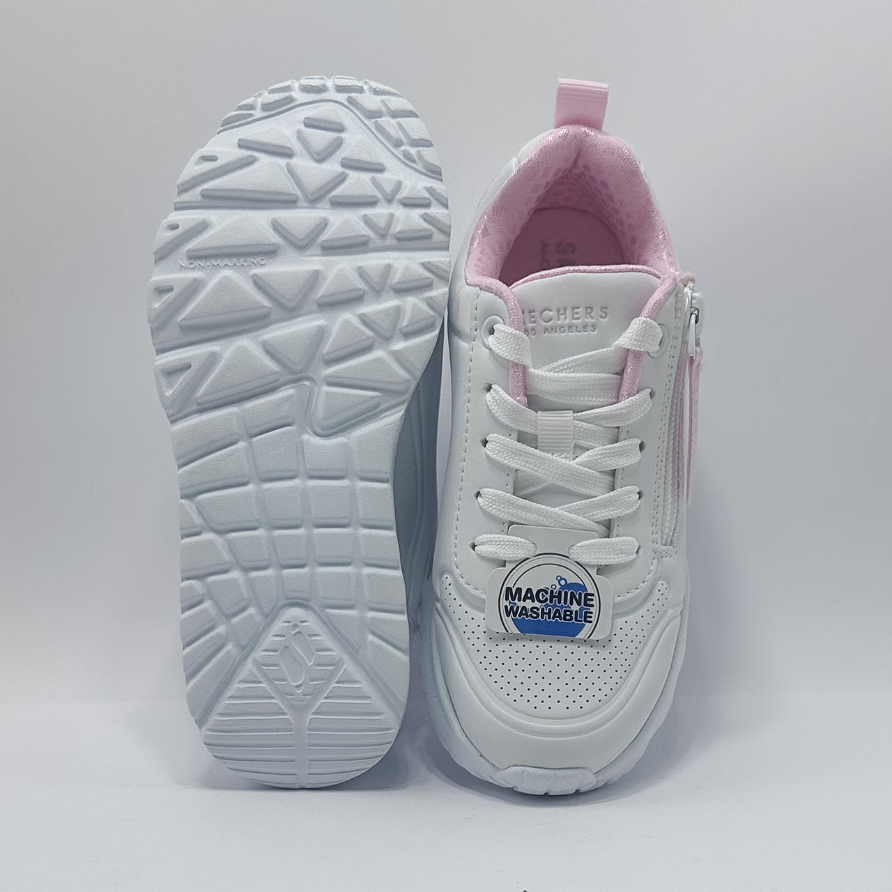 Skechers 310387L/WHT Uno Lite Easy Zip Zapatilla Kids