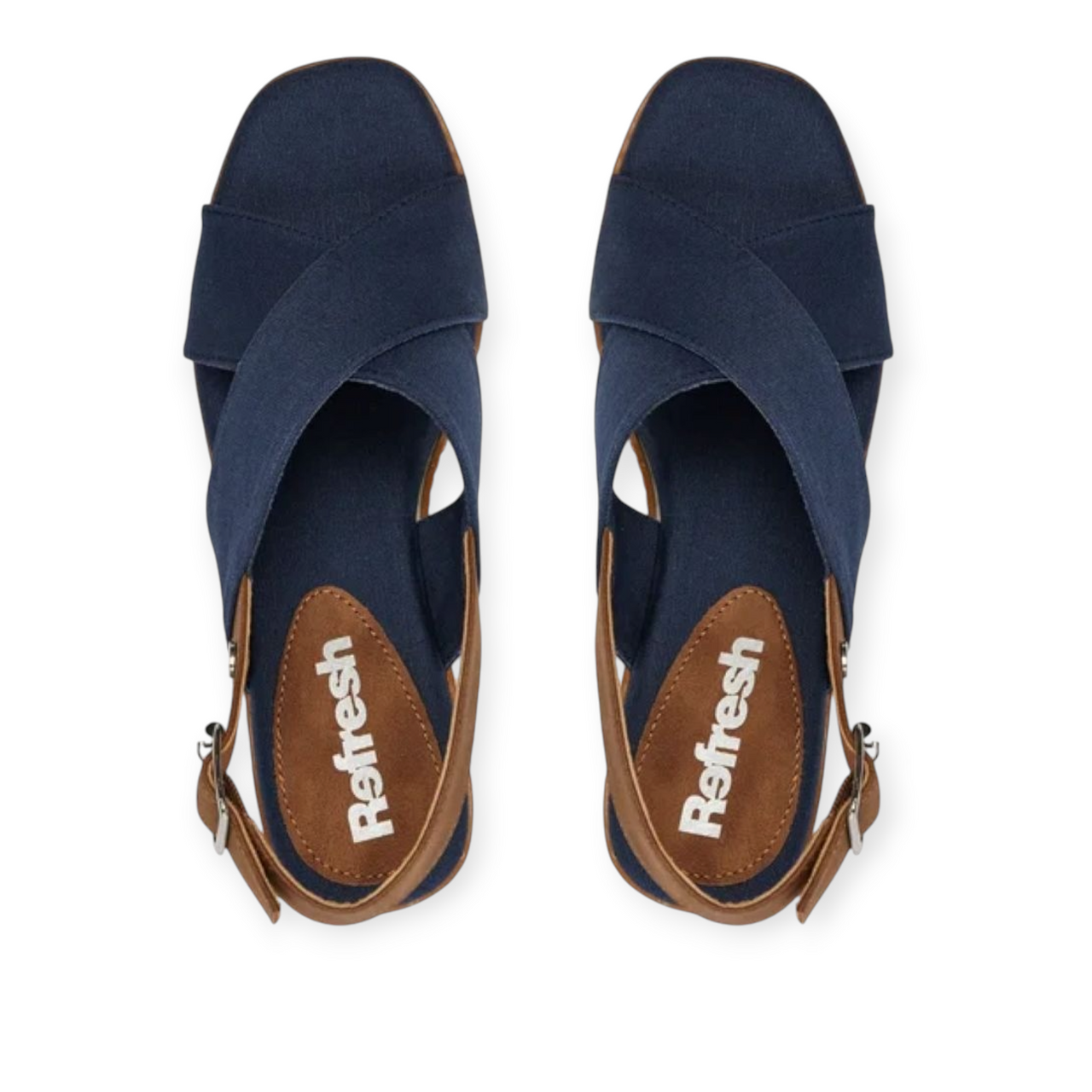 REFRESH 171542 Navy Sandalia Mujer