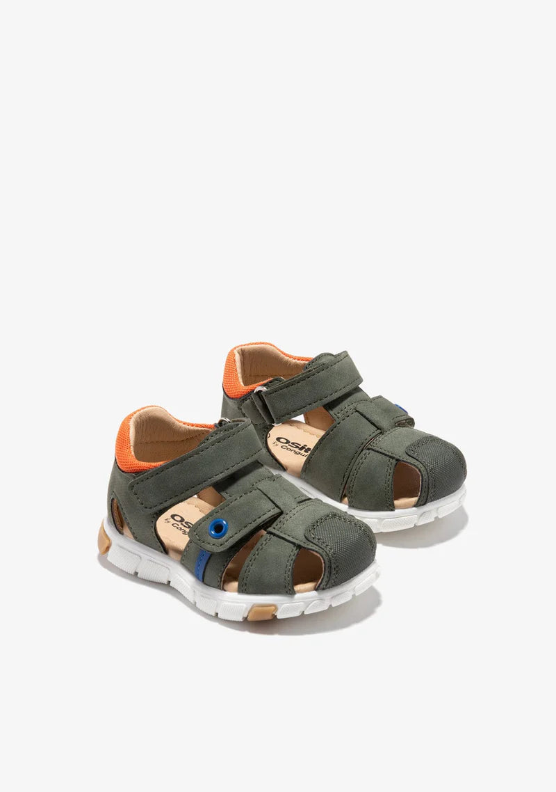 CONGUITOS OSSH104001 Kaki Sandalia Cangrejera Niño