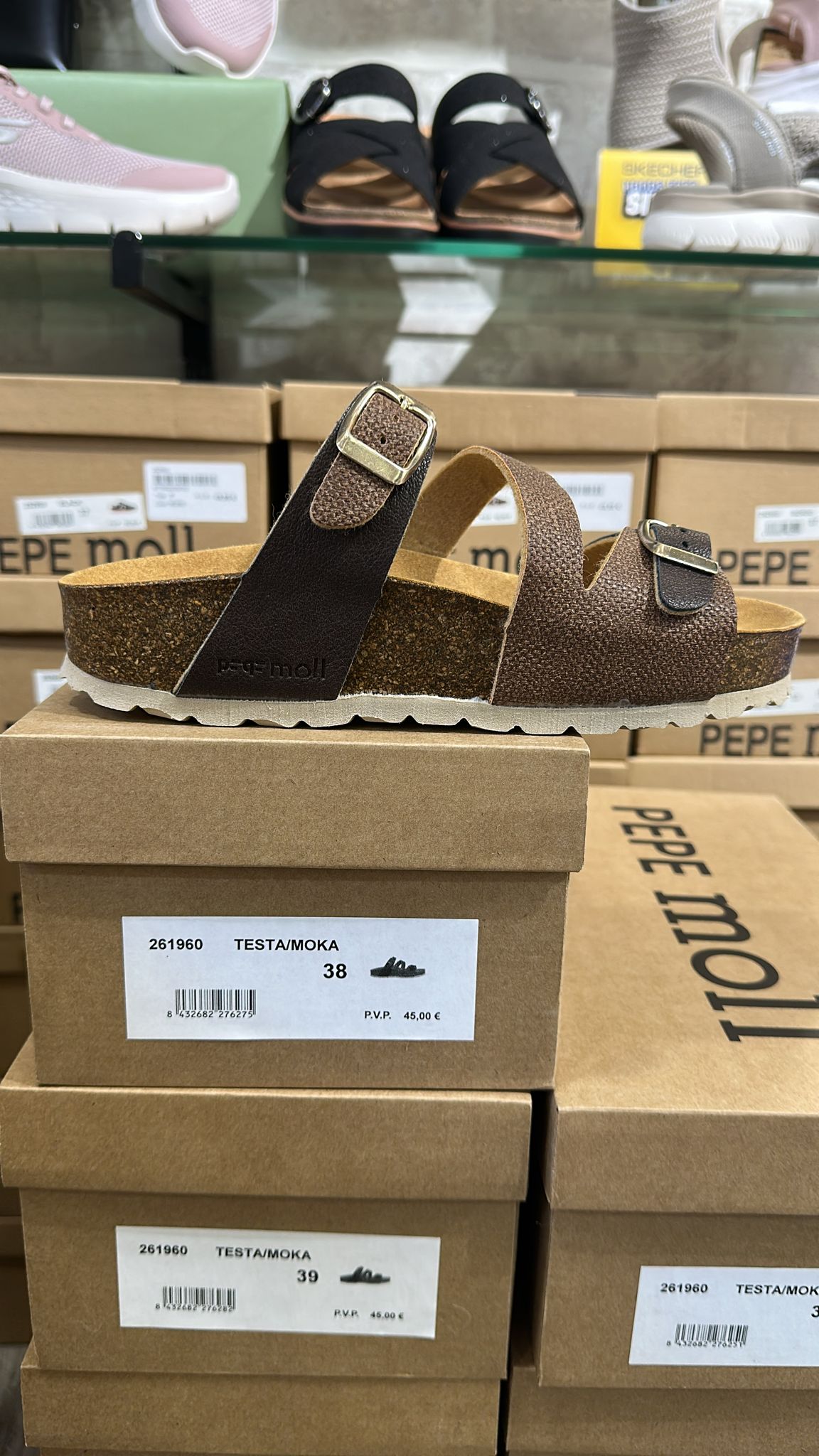 Sandalia Doble Tira Pepe Moll 261960 Testa Moka